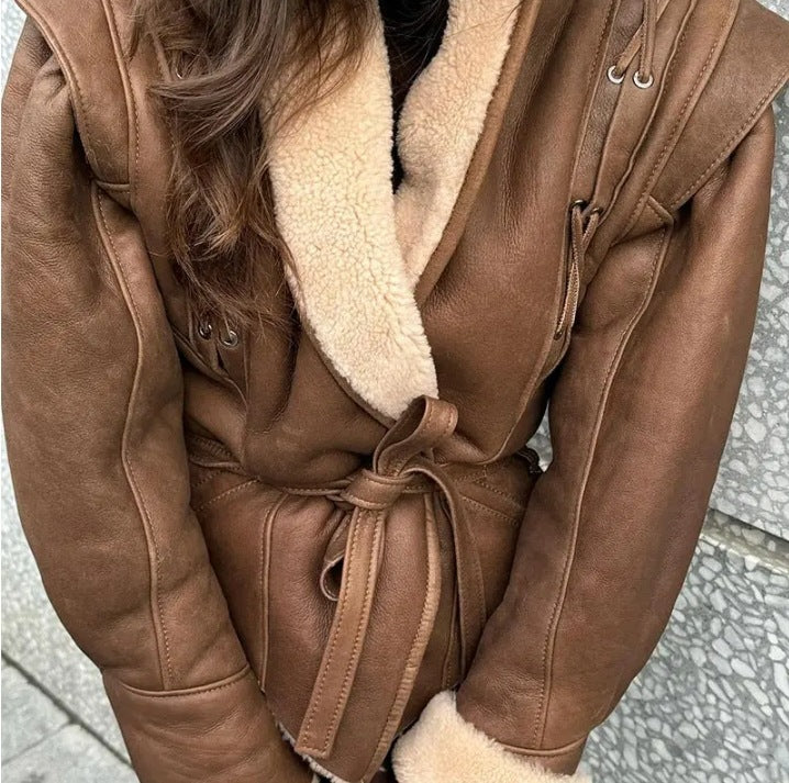 European And American Women's Clothing Suede Jacket