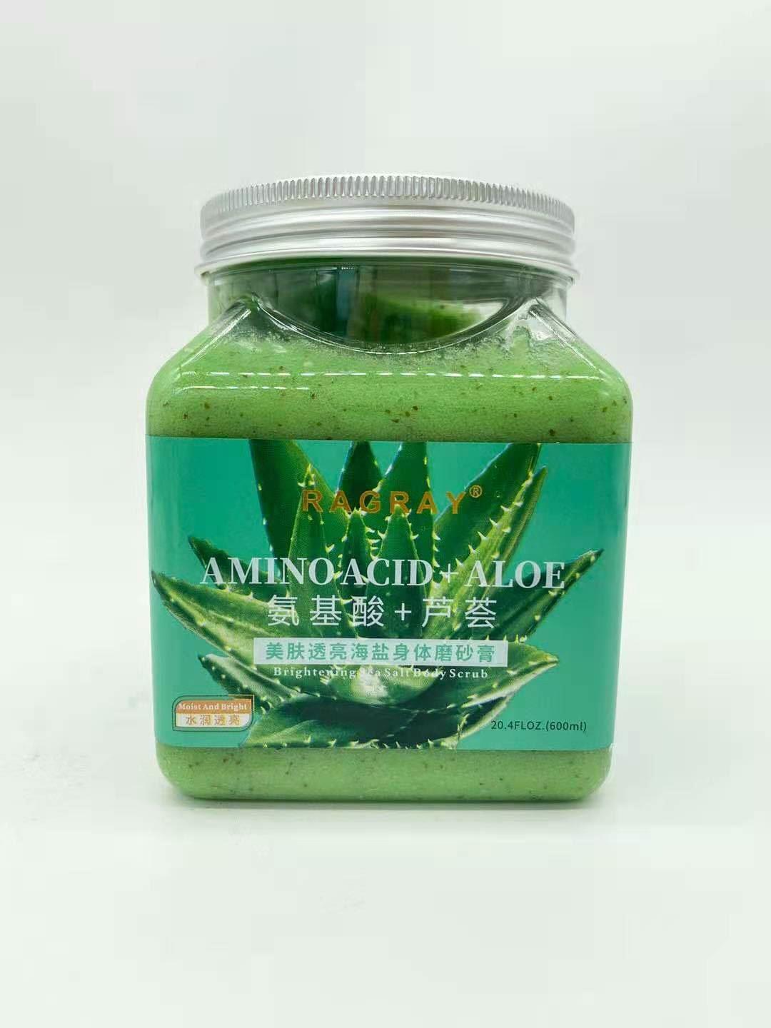 Aloe Vera Skin Beautifying Moisturizing Rejuvenating Sea Salt Body Scrub